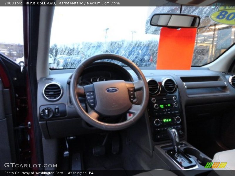 Merlot Metallic / Medium Light Stone 2008 Ford Taurus X SEL AWD