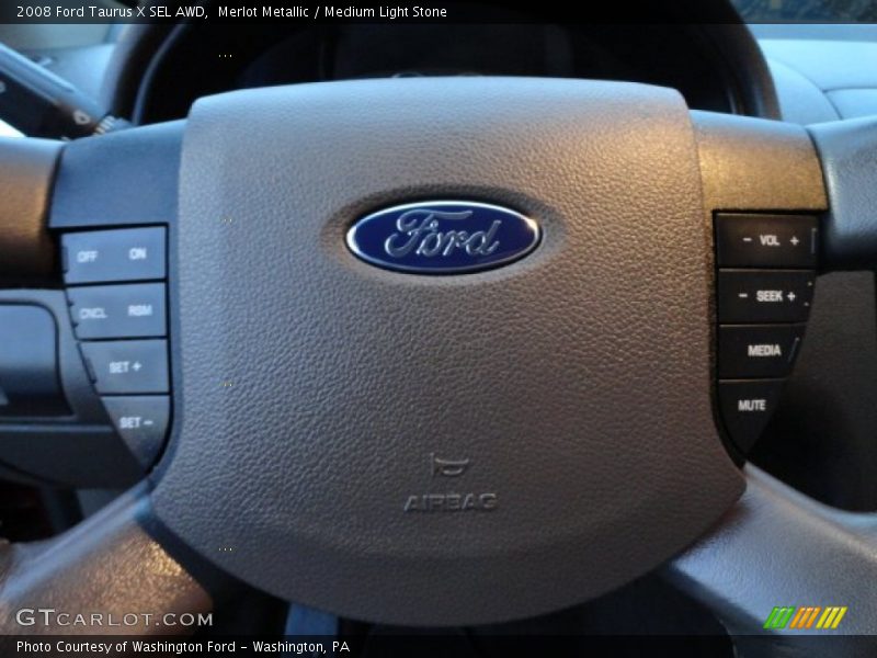 Merlot Metallic / Medium Light Stone 2008 Ford Taurus X SEL AWD