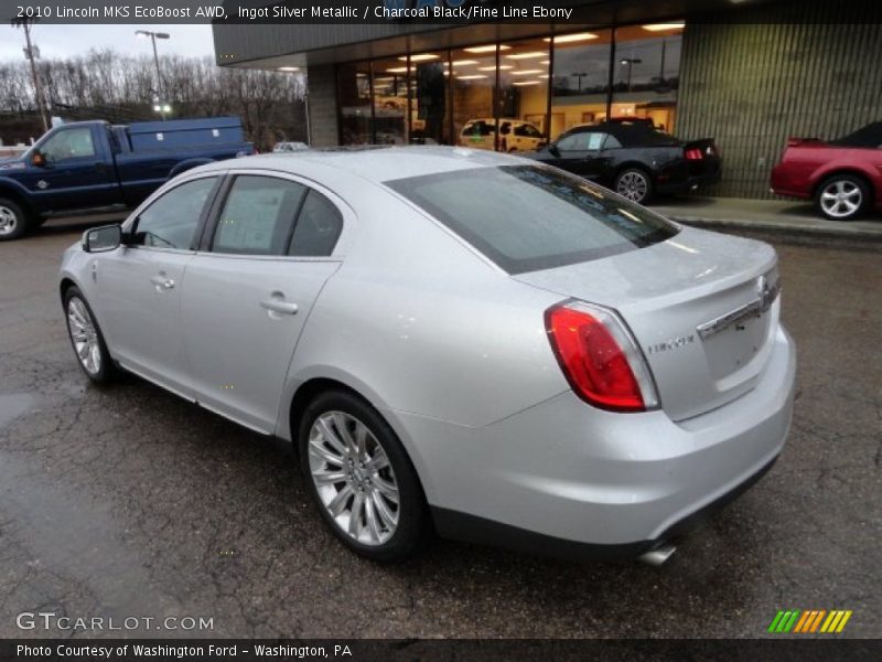 Ingot Silver Metallic / Charcoal Black/Fine Line Ebony 2010 Lincoln MKS EcoBoost AWD