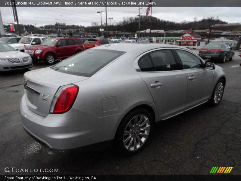 Ingot Silver Metallic / Charcoal Black/Fine Line Ebony 2010 Lincoln MKS EcoBoost AWD
