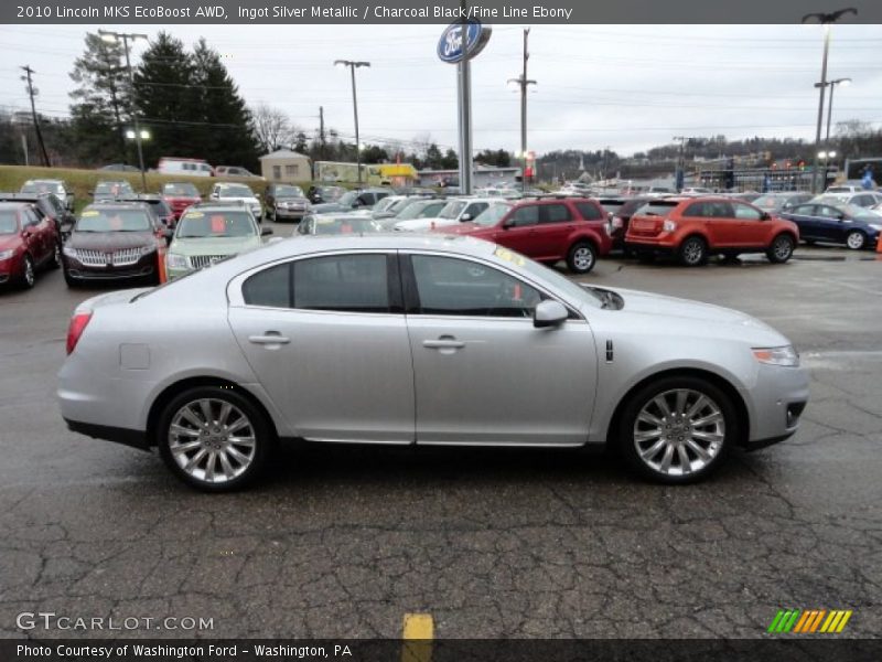 Ingot Silver Metallic / Charcoal Black/Fine Line Ebony 2010 Lincoln MKS EcoBoost AWD
