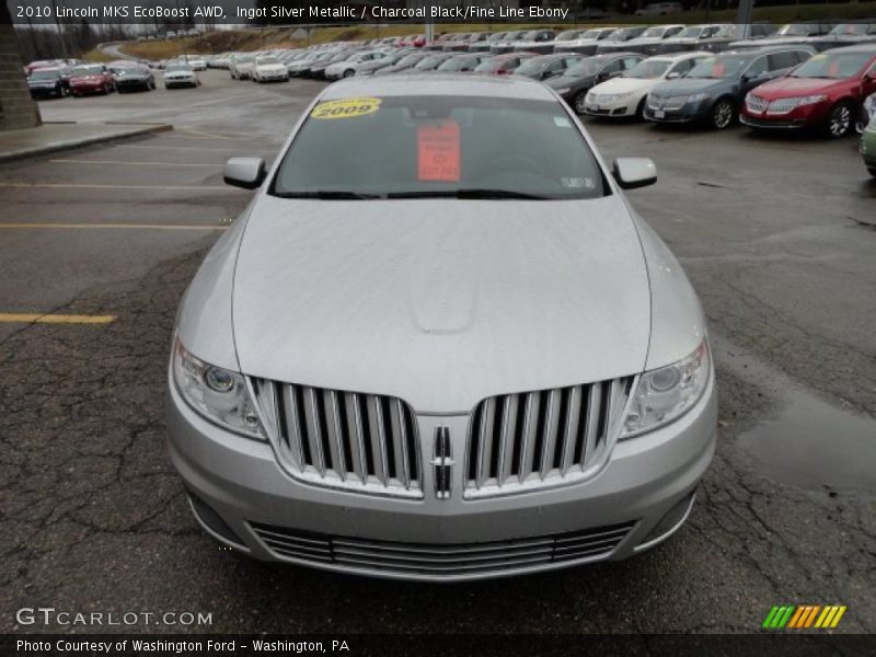 Ingot Silver Metallic / Charcoal Black/Fine Line Ebony 2010 Lincoln MKS EcoBoost AWD