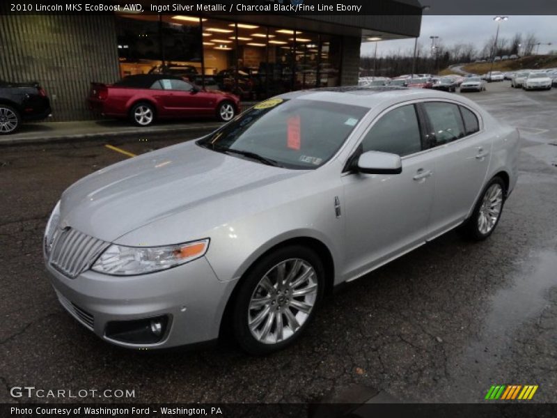 Ingot Silver Metallic / Charcoal Black/Fine Line Ebony 2010 Lincoln MKS EcoBoost AWD