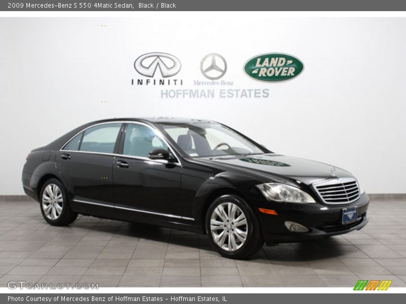 Black / Black 2009 Mercedes-Benz S 550 4Matic Sedan