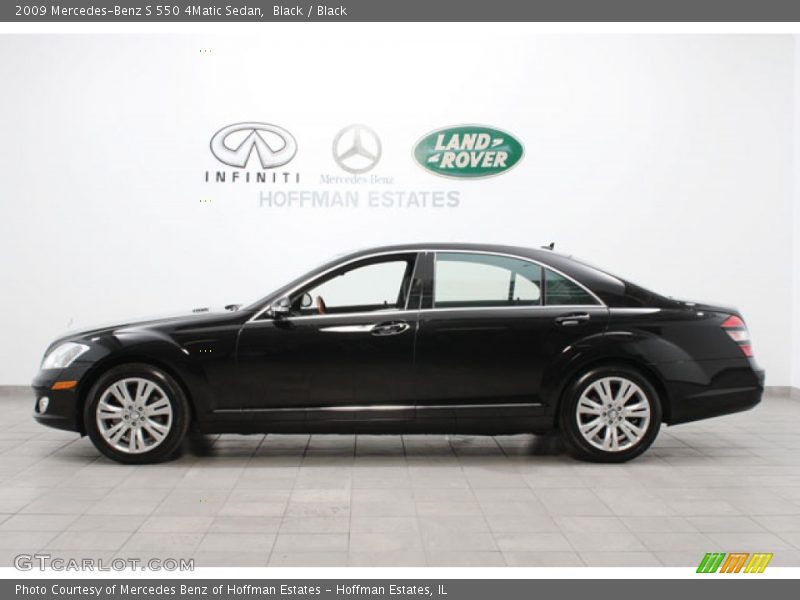 Black / Black 2009 Mercedes-Benz S 550 4Matic Sedan