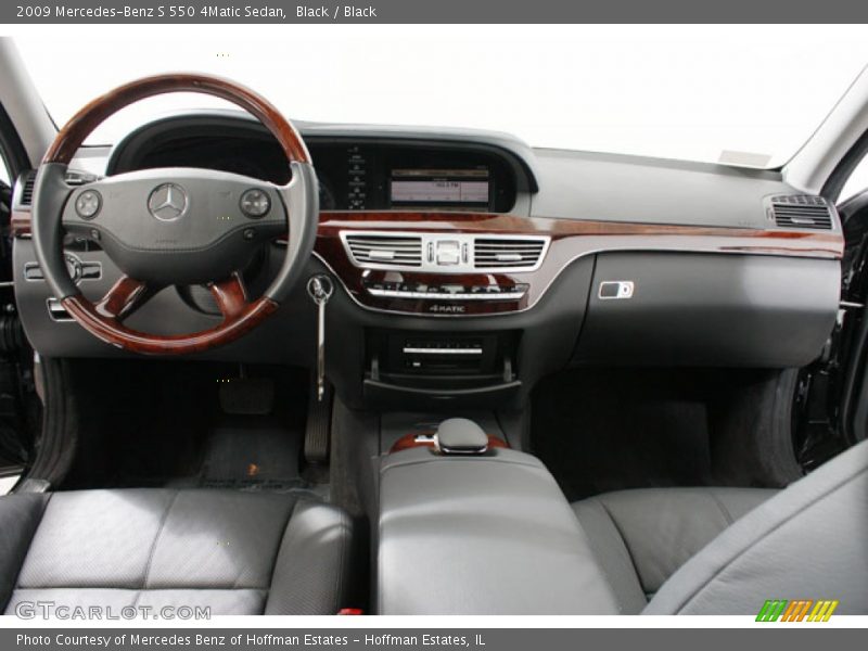 Black / Black 2009 Mercedes-Benz S 550 4Matic Sedan
