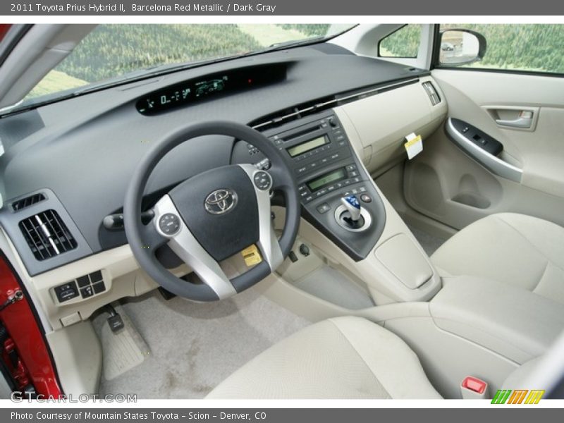 Barcelona Red Metallic / Dark Gray 2011 Toyota Prius Hybrid II