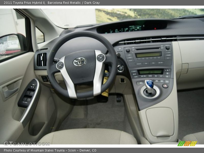 Barcelona Red Metallic / Dark Gray 2011 Toyota Prius Hybrid II