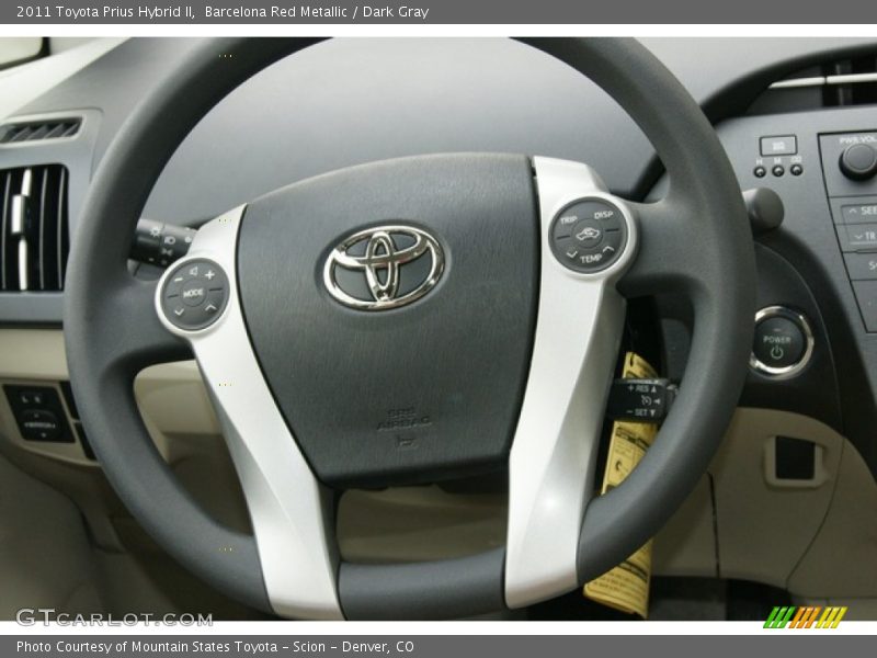 Barcelona Red Metallic / Dark Gray 2011 Toyota Prius Hybrid II