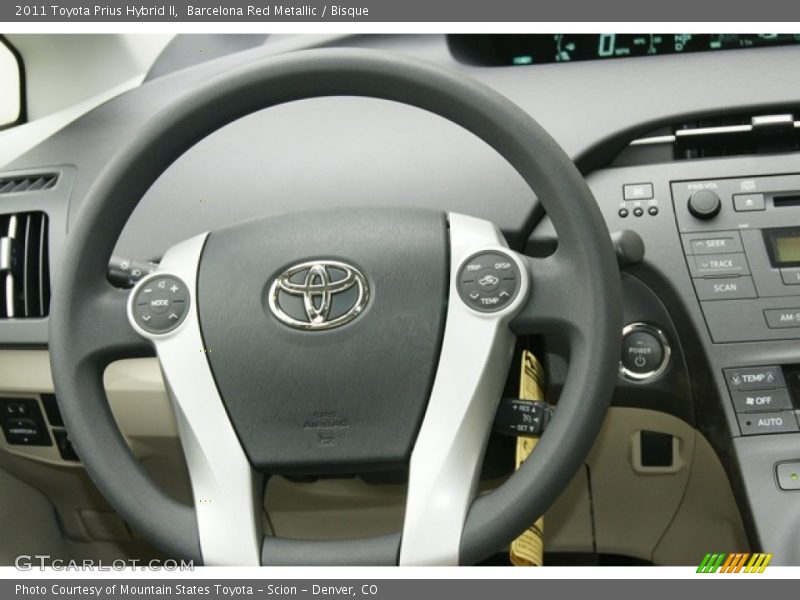 Barcelona Red Metallic / Bisque 2011 Toyota Prius Hybrid II