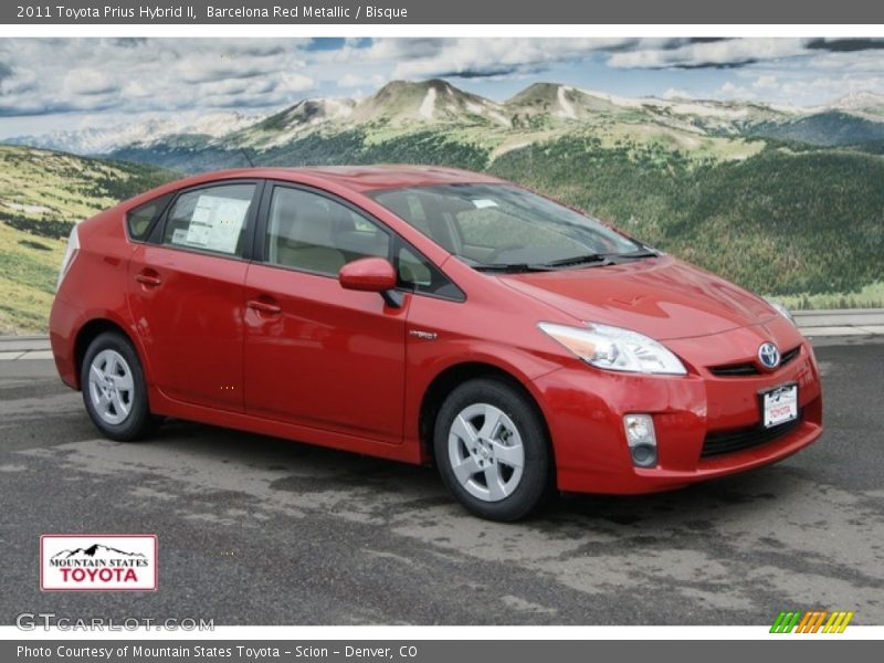 Barcelona Red Metallic / Bisque 2011 Toyota Prius Hybrid II