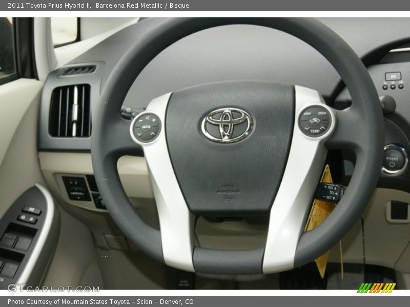 Barcelona Red Metallic / Bisque 2011 Toyota Prius Hybrid II
