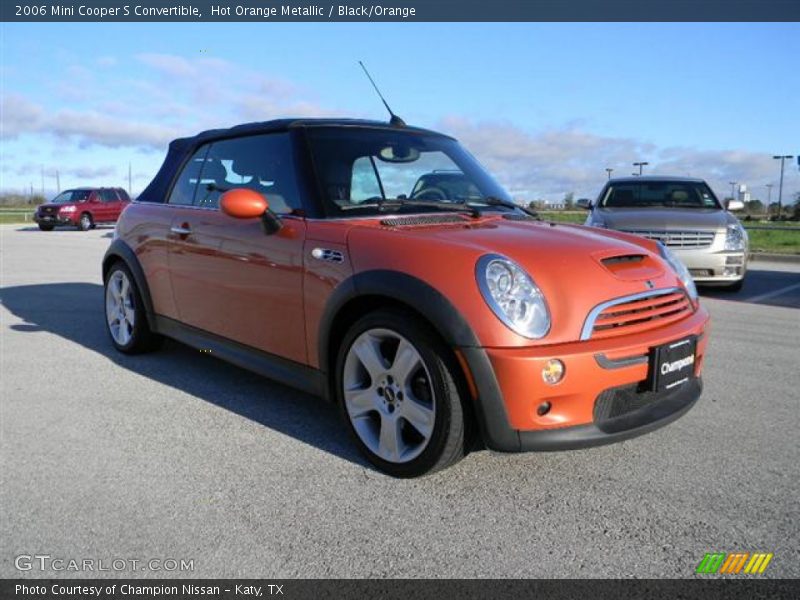 Hot Orange Metallic / Black/Orange 2006 Mini Cooper S Convertible