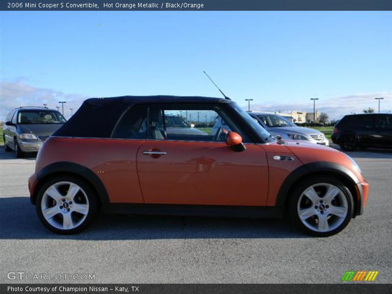 Hot Orange Metallic / Black/Orange 2006 Mini Cooper S Convertible