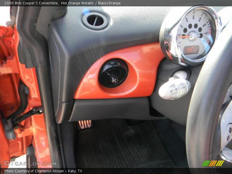 Hot Orange Metallic / Black/Orange 2006 Mini Cooper S Convertible