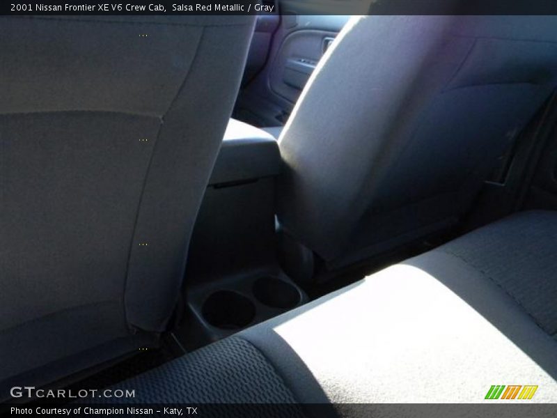 Salsa Red Metallic / Gray 2001 Nissan Frontier XE V6 Crew Cab
