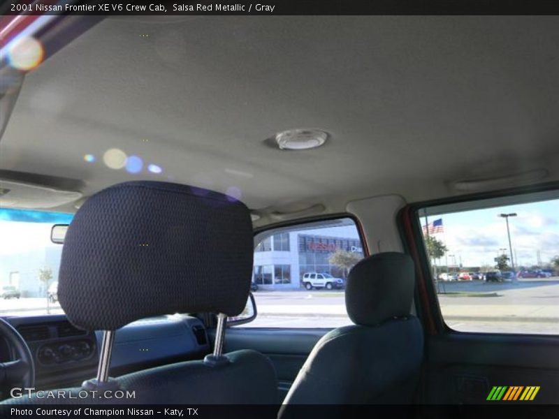 Salsa Red Metallic / Gray 2001 Nissan Frontier XE V6 Crew Cab