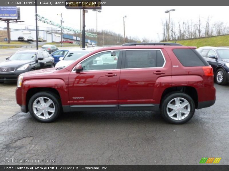 Merlot Jewel Metallic / Jet Black 2012 GMC Terrain SLE AWD