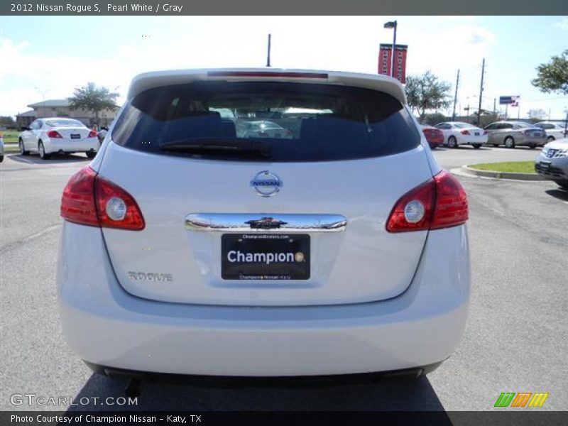 Pearl White / Gray 2012 Nissan Rogue S