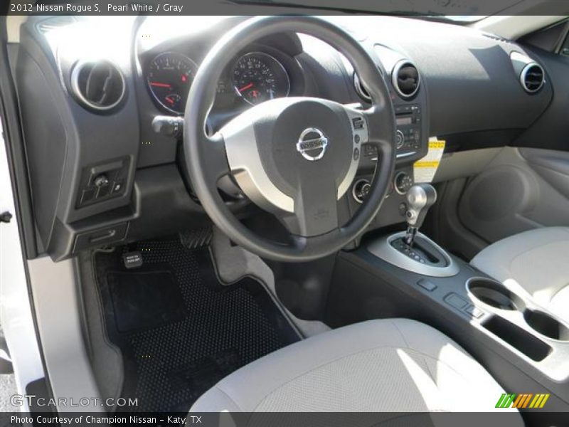 Pearl White / Gray 2012 Nissan Rogue S