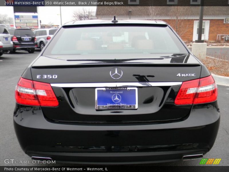 Black / Natural Beige/Black 2011 Mercedes-Benz E 350 4Matic Sedan