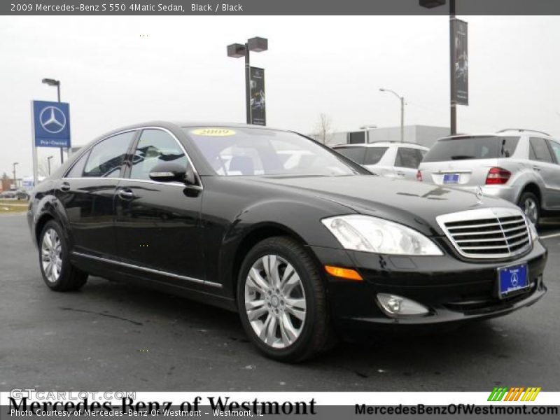 Black / Black 2009 Mercedes-Benz S 550 4Matic Sedan