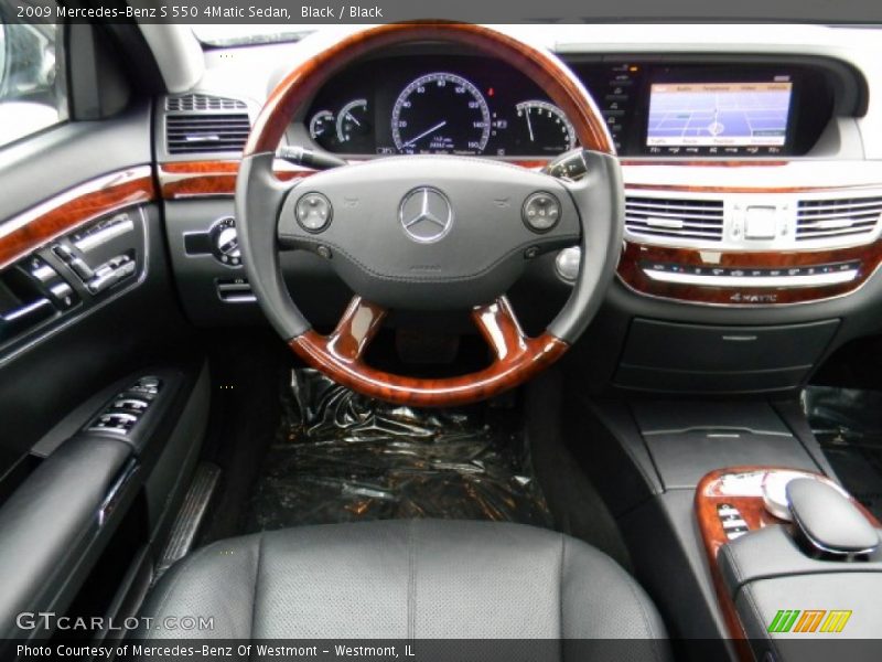 Black / Black 2009 Mercedes-Benz S 550 4Matic Sedan