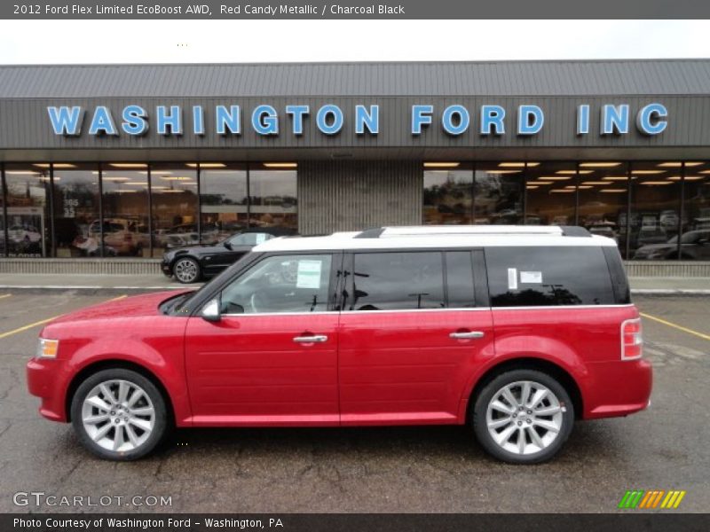 Red Candy Metallic / Charcoal Black 2012 Ford Flex Limited EcoBoost AWD