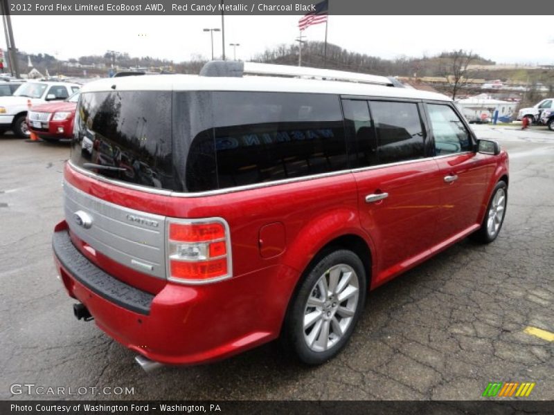 Red Candy Metallic / Charcoal Black 2012 Ford Flex Limited EcoBoost AWD