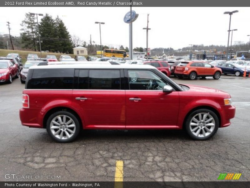 Red Candy Metallic / Charcoal Black 2012 Ford Flex Limited EcoBoost AWD