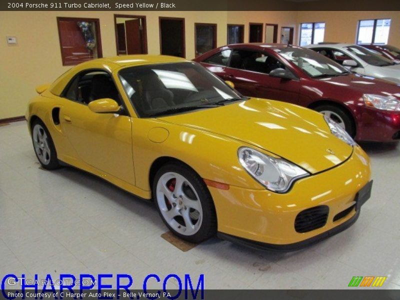 Speed Yellow / Black 2004 Porsche 911 Turbo Cabriolet