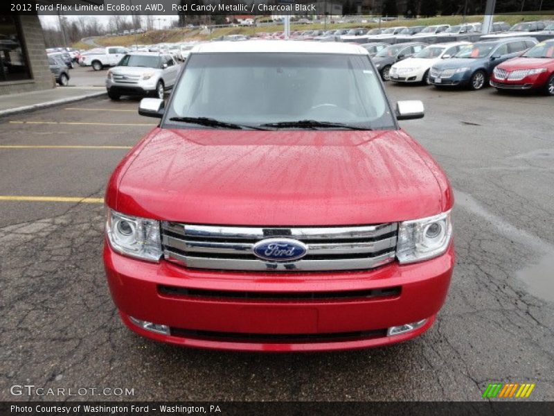 Red Candy Metallic / Charcoal Black 2012 Ford Flex Limited EcoBoost AWD