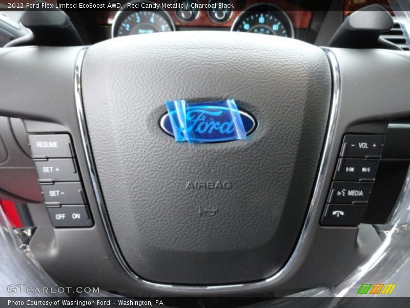 Red Candy Metallic / Charcoal Black 2012 Ford Flex Limited EcoBoost AWD