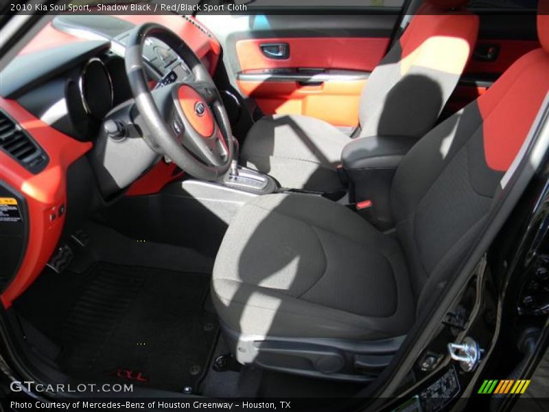 Shadow Black / Red/Black Sport Cloth 2010 Kia Soul Sport