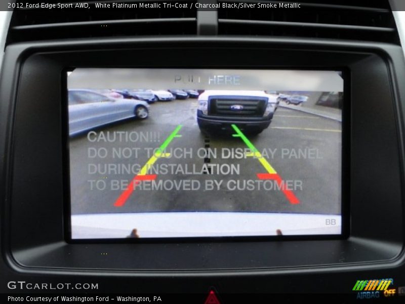 White Platinum Metallic Tri-Coat / Charcoal Black/Silver Smoke Metallic 2012 Ford Edge Sport AWD