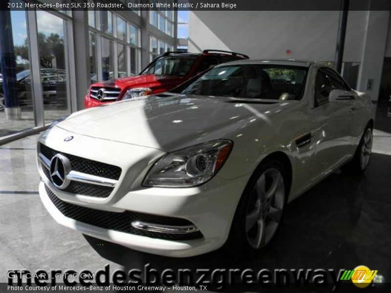 Diamond White Metallic / Sahara Beige 2012 Mercedes-Benz SLK 350 Roadster