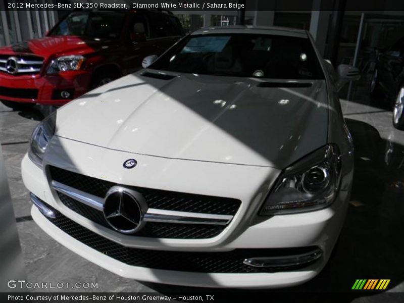 Diamond White Metallic / Sahara Beige 2012 Mercedes-Benz SLK 350 Roadster