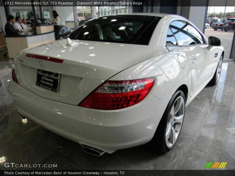 Diamond White Metallic / Sahara Beige 2012 Mercedes-Benz SLK 350 Roadster