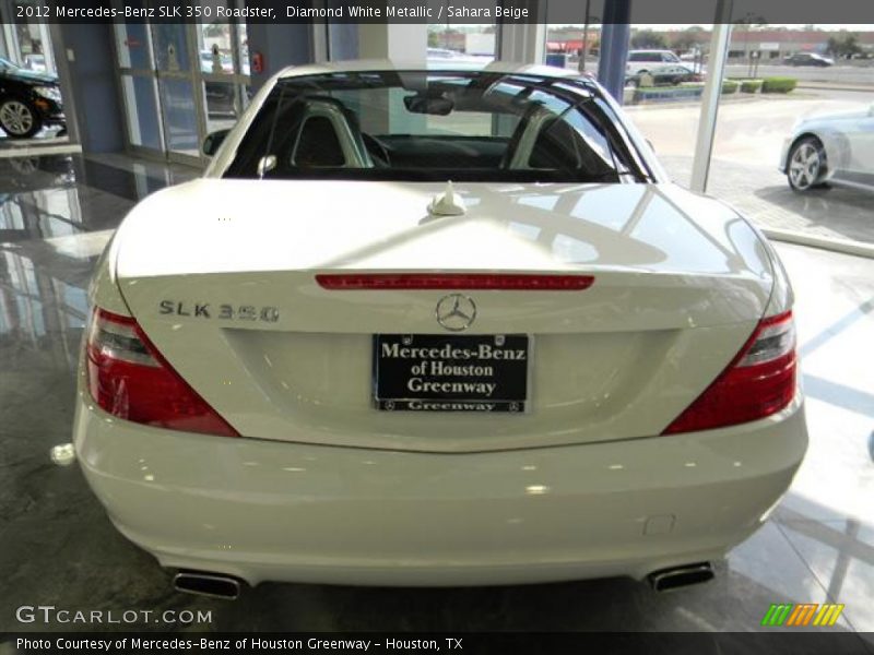 Diamond White Metallic / Sahara Beige 2012 Mercedes-Benz SLK 350 Roadster