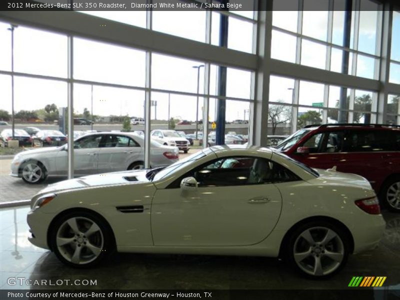 Diamond White Metallic / Sahara Beige 2012 Mercedes-Benz SLK 350 Roadster