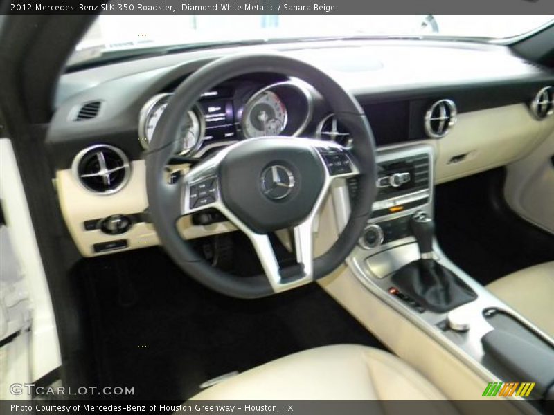 Diamond White Metallic / Sahara Beige 2012 Mercedes-Benz SLK 350 Roadster