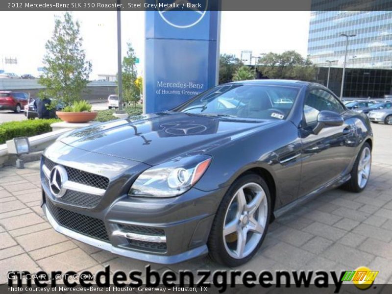 Steel Grey Metallic / Black 2012 Mercedes-Benz SLK 350 Roadster