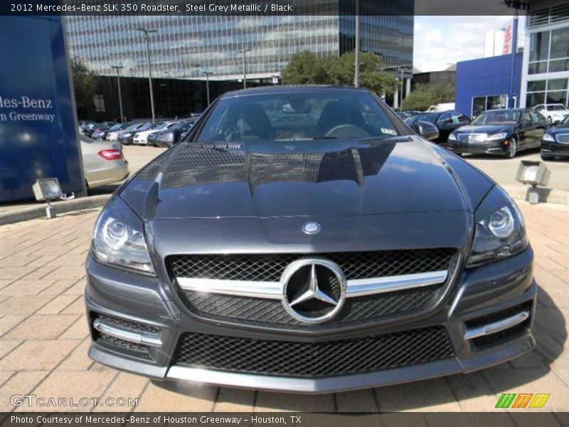 Steel Grey Metallic / Black 2012 Mercedes-Benz SLK 350 Roadster