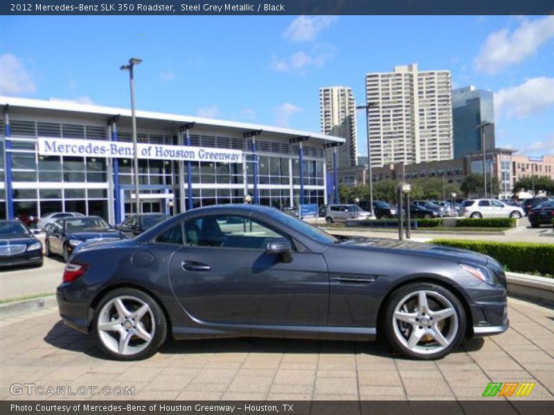 Steel Grey Metallic / Black 2012 Mercedes-Benz SLK 350 Roadster