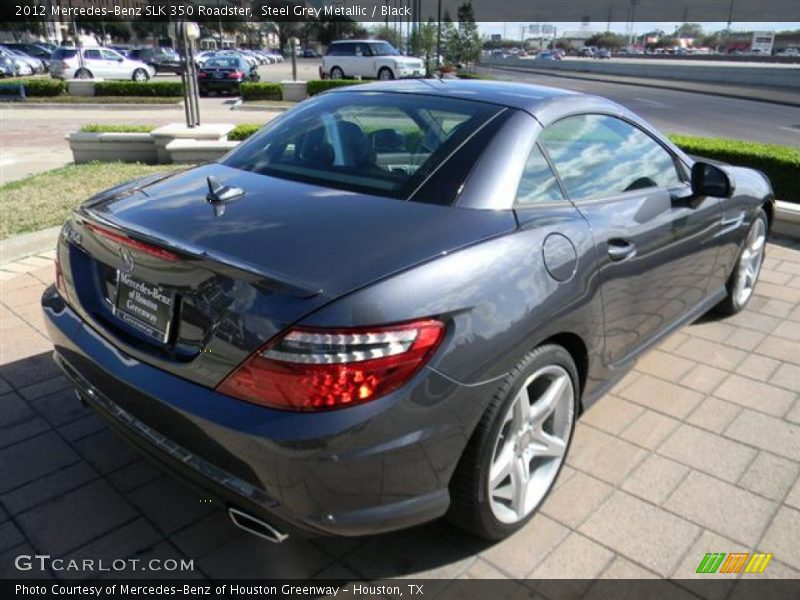 Steel Grey Metallic / Black 2012 Mercedes-Benz SLK 350 Roadster