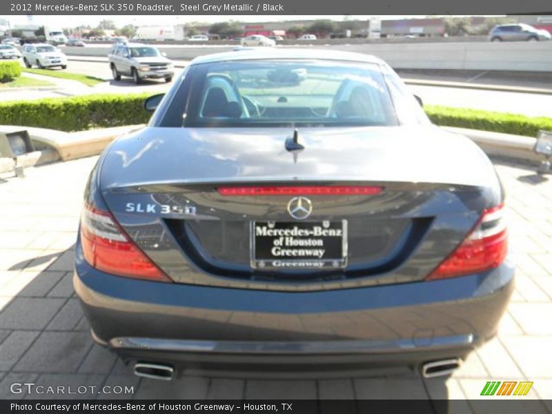 Steel Grey Metallic / Black 2012 Mercedes-Benz SLK 350 Roadster