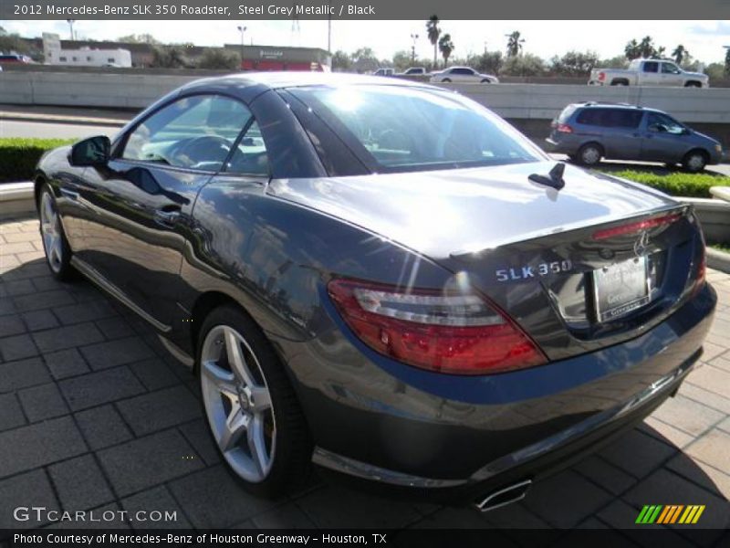 Steel Grey Metallic / Black 2012 Mercedes-Benz SLK 350 Roadster