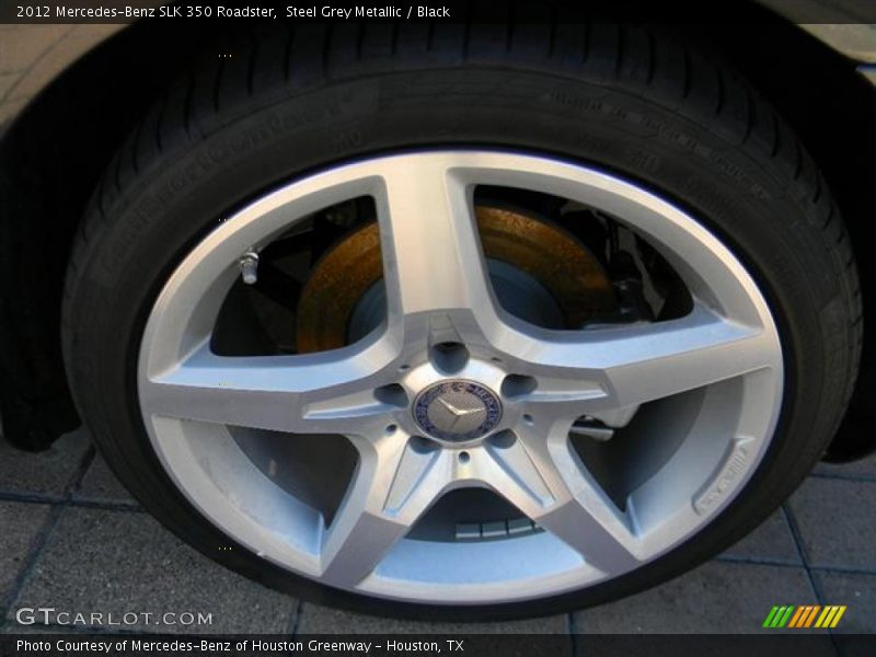 Steel Grey Metallic / Black 2012 Mercedes-Benz SLK 350 Roadster