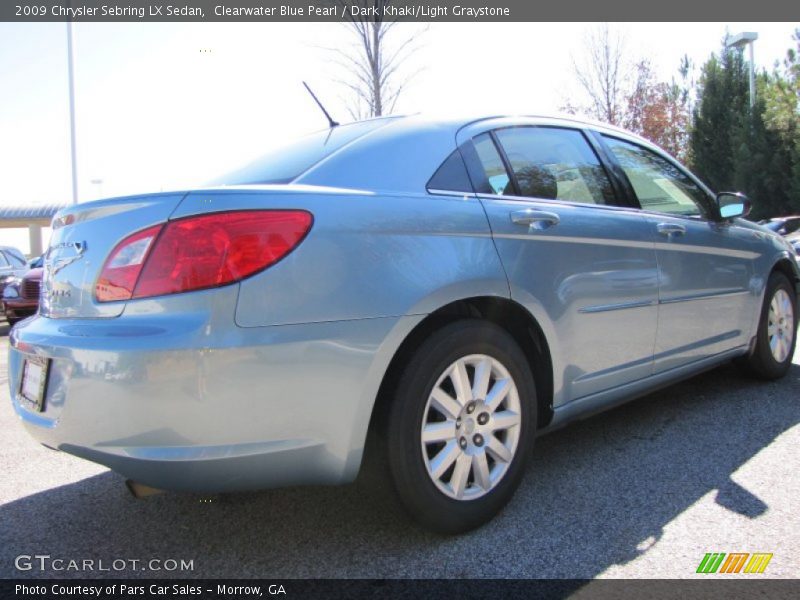 Clearwater Blue Pearl / Dark Khaki/Light Graystone 2009 Chrysler Sebring LX Sedan