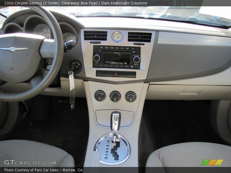 Clearwater Blue Pearl / Dark Khaki/Light Graystone 2009 Chrysler Sebring LX Sedan